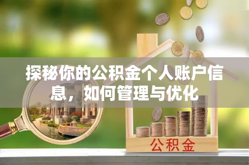 复兴探秘你的公积金个人账户信息，如何管理与优化